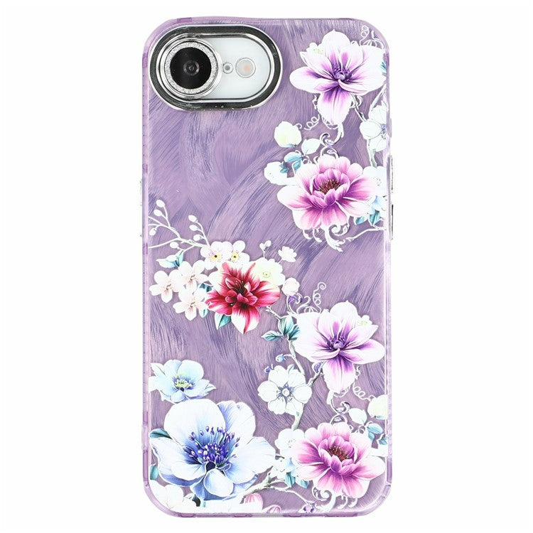 For iPhone 16e Case with Glass Lens Film Electroplated IMD TPU+PC Phone Back Cover - TechGearPal