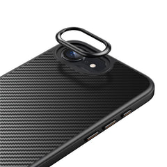 For iPhone 16e Magnetic Case Carbon Fiber Texture PC + TPU Cover - TechGearPal