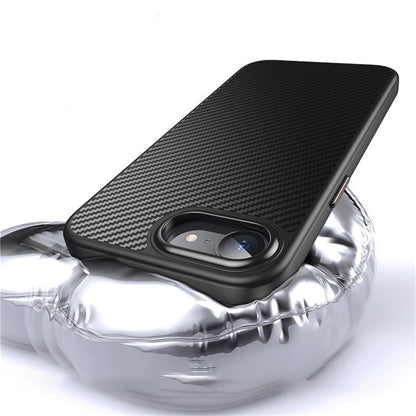 For iPhone 16e Magnetic Case Carbon Fiber Texture PC + TPU Cover - TechGearPal