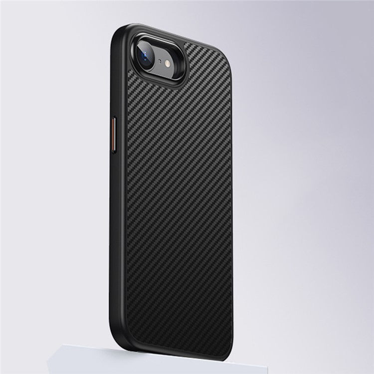 For iPhone 16e Magnetic Case Carbon Fiber Texture PC + TPU Cover - TechGearPal