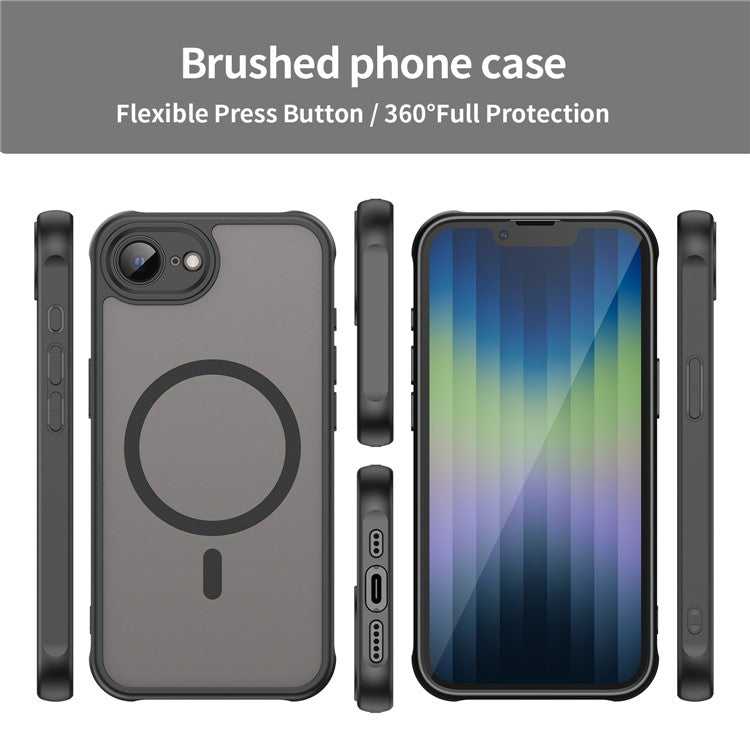 For iPhone 16e Case Magnetic Anti Drop PC + TPU Phone Cover Compatible with Magsafe - TechGearPal