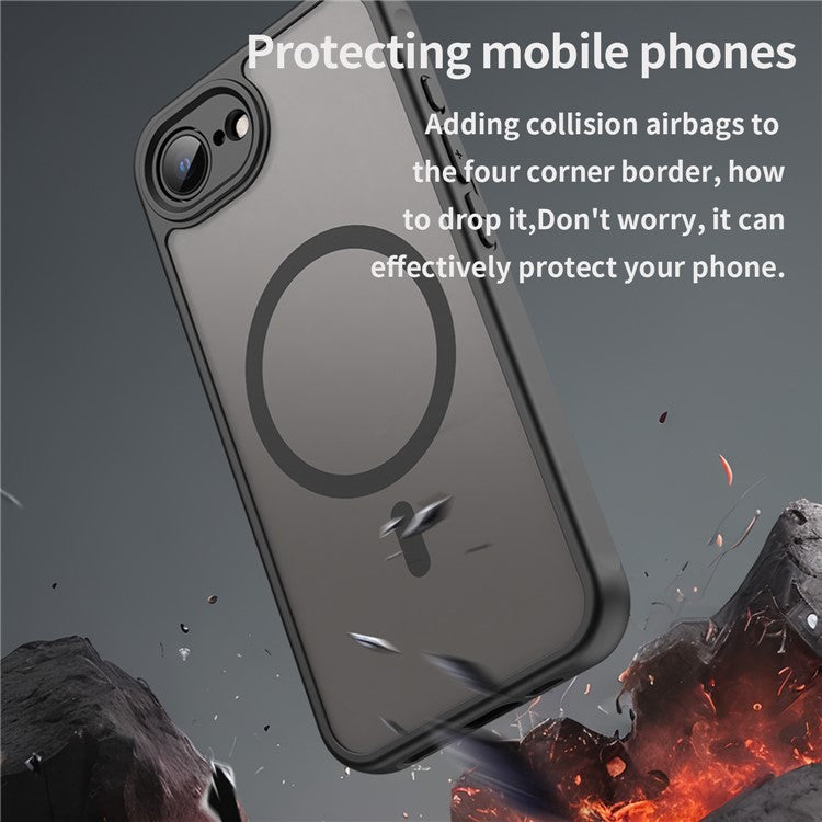 For iPhone 16e Case Magnetic Anti Drop PC + TPU Phone Cover Compatible with Magsafe - TechGearPal