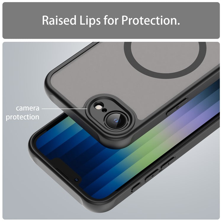 For iPhone 16e Case Magnetic Anti Drop PC + TPU Phone Cover Compatible with Magsafe - TechGearPal