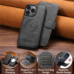 SUTENI Q-05 For iPhone 15 Pro Max Wallet Case 2 in 1 Detachable Leather Flip Phone Cover with Stand - TechGearPal