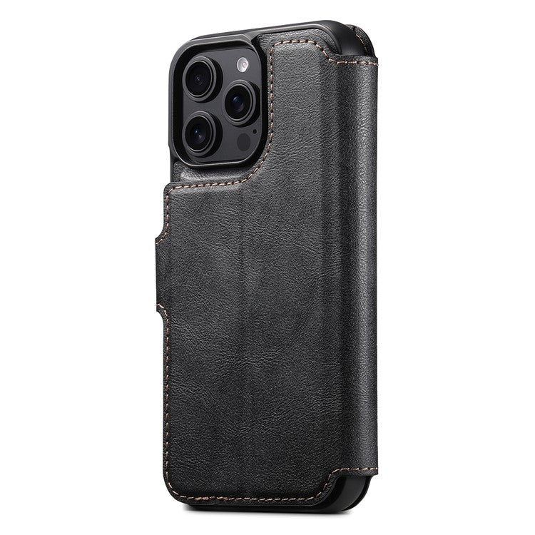 SUTENI Q-05 For iPhone 15 Pro Max Wallet Case 2 in 1 Detachable Leather Flip Phone Cover with Stand - TechGearPal