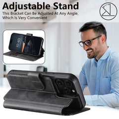 SUTENI Q-05 For iPhone 15 Pro Max Wallet Case 2 in 1 Detachable Leather Flip Phone Cover with Stand - TechGearPal