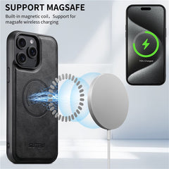 SUTENI Q-05 For iPhone 15 Pro Max Wallet Case 2 in 1 Detachable Leather Flip Phone Cover with Stand - TechGearPal