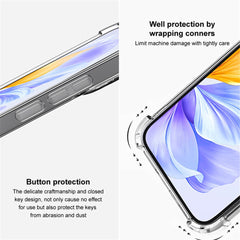 Coque IMAK UX-4 pour Huawei Nova Y72 4G / Enjoy 70 / Enjoy 70S, cadre droit, coque transparente antichoc en TPU, quatre coins 