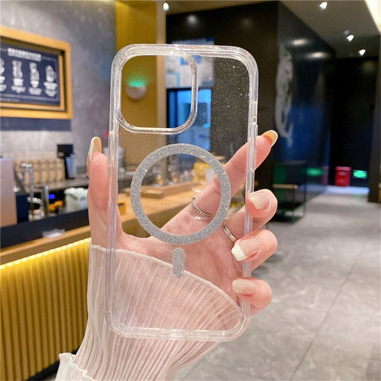 For iPhone 13 Pro Phone Case Compatible with MagSafe Glitter PC + TPU Hybrid Shockproof Cover - TechGearPal