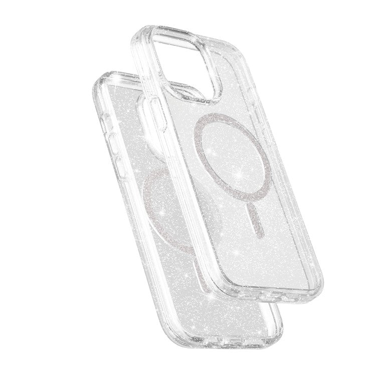 For iPhone 13 Pro Phone Case Compatible with MagSafe Glitter PC + TPU Hybrid Shockproof Cover - TechGearPal