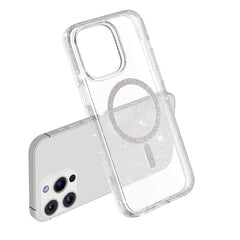 For iPhone 13 Pro Phone Case Compatible with MagSafe Glitter PC + TPU Hybrid Shockproof Cover - TechGearPal