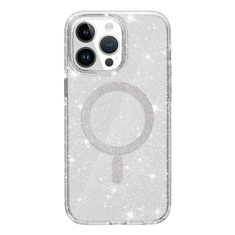 For iPhone 13 Pro Phone Case Compatible with MagSafe Glitter PC + TPU Hybrid Shockproof Cover - TechGearPal