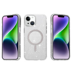 For iPhone 15 Plus / 14 Plus Phone Case Compatible with MagSafe Glitter PC + TPU Hybrid Shockproof Cover - TechGearPal