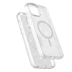 For iPhone 15 Plus / 14 Plus Phone Case Compatible with MagSafe Glitter PC + TPU Hybrid Shockproof Cover - TechGearPal