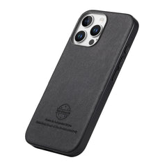 For iPhone 16 Pro Max Leather Phone  Back Cover with Cloth Textur - TechGearPal