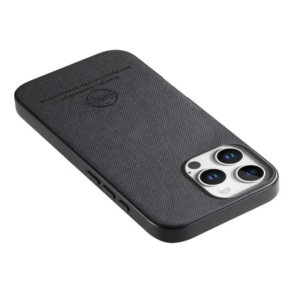 For iPhone 16 Pro Max Leather Phone  Back Cover with Cloth Textur