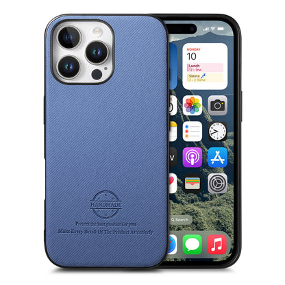 For iPhone 16 Pro Max Leather Phone  Back Cover with Cloth Textur