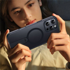 For iPhone 13 Pro Max Case Compatible with MagSafe Rotating Straight Kickstand TPU + PC Matte Phone Cove - TechGearPal