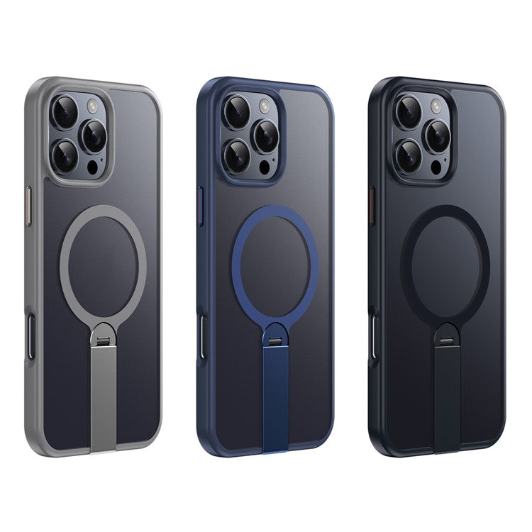 For iPhone 13 Pro Max Case Compatible with MagSafe Rotating Straight Kickstand TPU + PC Matte Phone Cove - TechGearPal