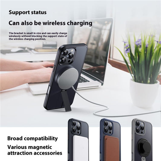 For iPhone 13 Pro Max Case Compatible with MagSafe Rotating Straight Kickstand TPU + PC Matte Phone Cove - TechGearPal