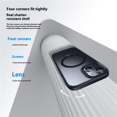 For iPhone 14 Case Compatible with MagSafe Rotating Straight Kickstand TPU + PC Matte Phone Cove - TechGearPal