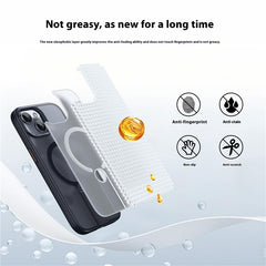 For iPhone 14 Case Compatible with MagSafe Rotating Straight Kickstand TPU + PC Matte Phone Cove - TechGearPal