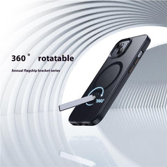 For iPhone 14 Case Compatible with MagSafe Rotating Straight Kickstand TPU + PC Matte Phone Cove - TechGearPal