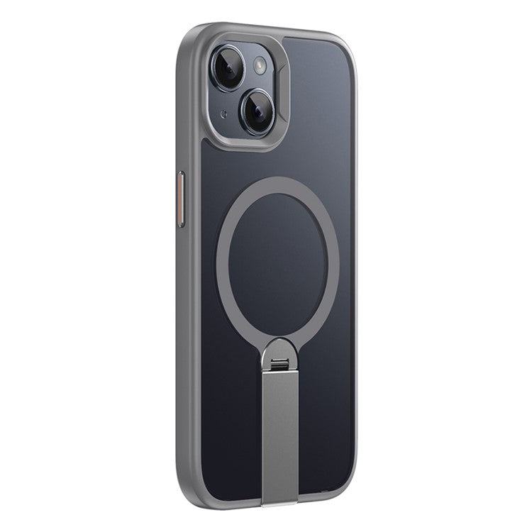 For iPhone 14 Case Compatible with MagSafe Rotating Straight Kickstand TPU + PC Matte Phone Cove - TechGearPal