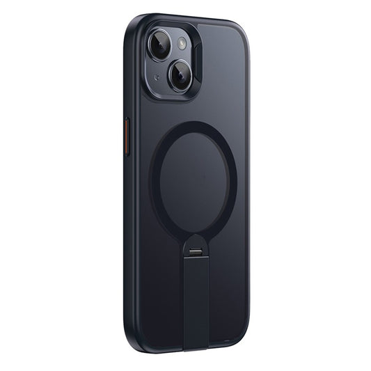 For iPhone 15 Case Compatible with MagSafe Rotating Straight Kickstand TPU + PC Matte Phone Cove - TechGearPal