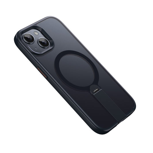 For iPhone 15 Case Compatible with MagSafe Rotating Straight Kickstand TPU + PC Matte Phone Cove - TechGearPal