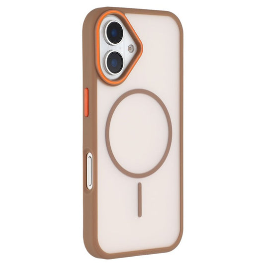 For iPhone 16 Plus Magnetic Case Skin Touch TPU + PC Phone Back Cove