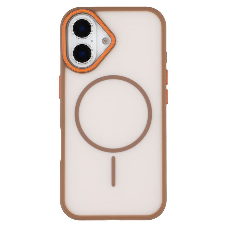 For iPhone 16 Plus Magnetic Case Skin Touch TPU + PC Phone Back Cove