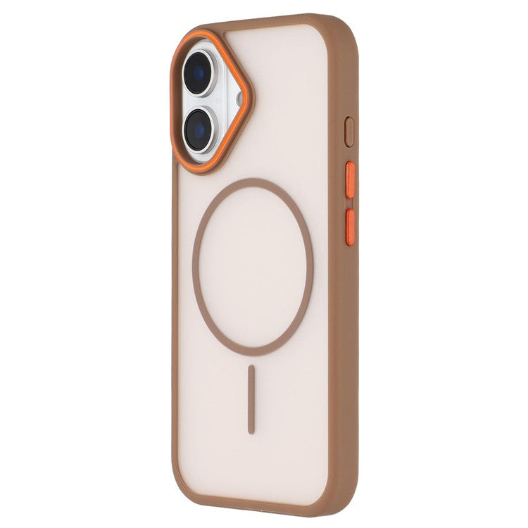 For iPhone 16 Plus Magnetic Case Skin Touch TPU + PC Phone Back Cove
