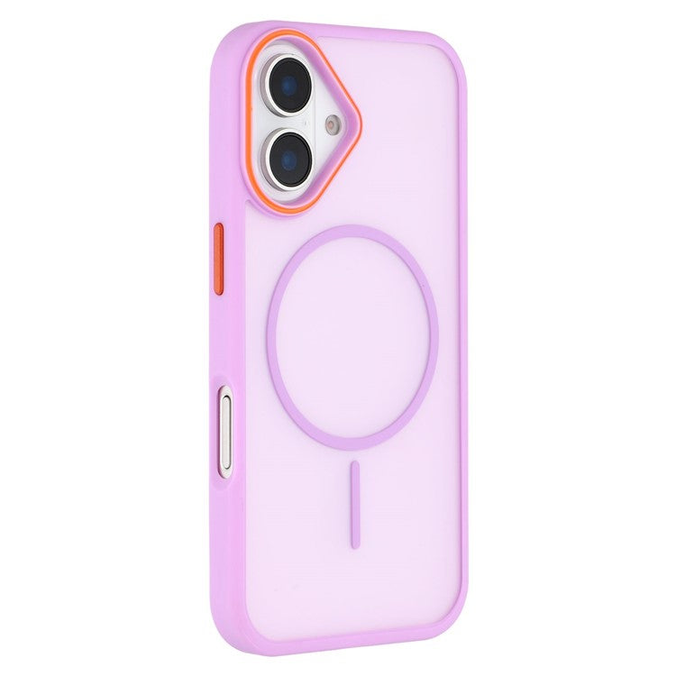 For iPhone 16 Plus Magnetic Case Skin Touch TPU + PC Phone Back Cove