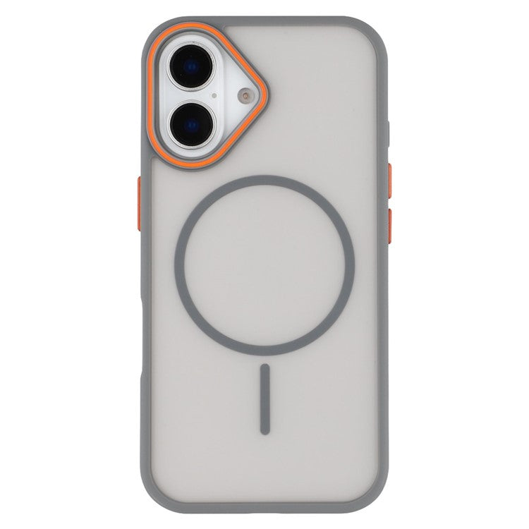 For iPhone 16 Plus Magnetic Case Skin Touch TPU + PC Phone Back Cove