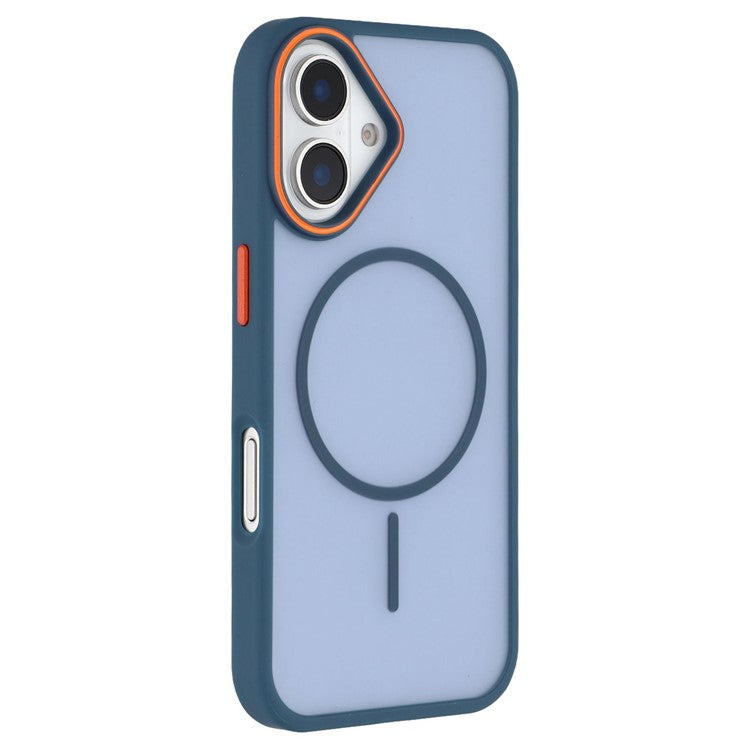 For iPhone 16 Plus Magnetic Case Skin Touch TPU + PC Phone Back Cove