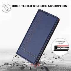 For iPhone 16 Case L-Shaped Grid Pattern Leather Stand Phone Cover with Card Slots