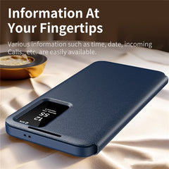 For Samsung Galaxy S24 FE Case with Card Holder Smart View Window Leather Phone Cove - TechGearPal