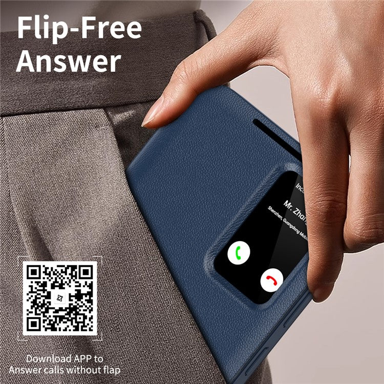 For Samsung Galaxy S24 FE Case with Card Holder Smart View Window Leather Phone Cove - TechGearPal