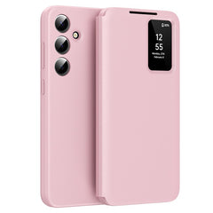 For Samsung Galaxy S24 FE Case with Card Holder Smart View Window Leather Phone Cove - TechGearPal