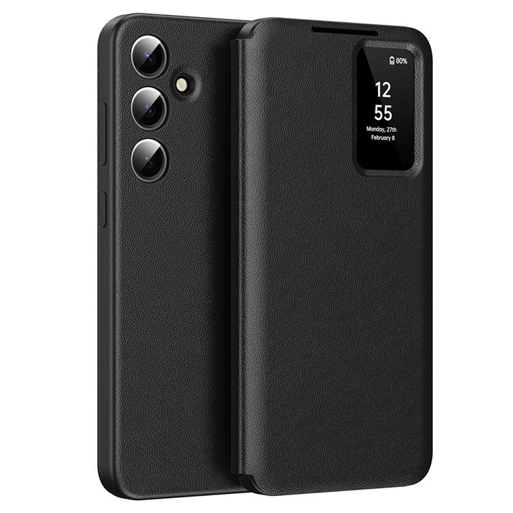 For Samsung Galaxy S24 FE Case with Card Holder Smart View Window Leather Phone Cove - TechGearPal