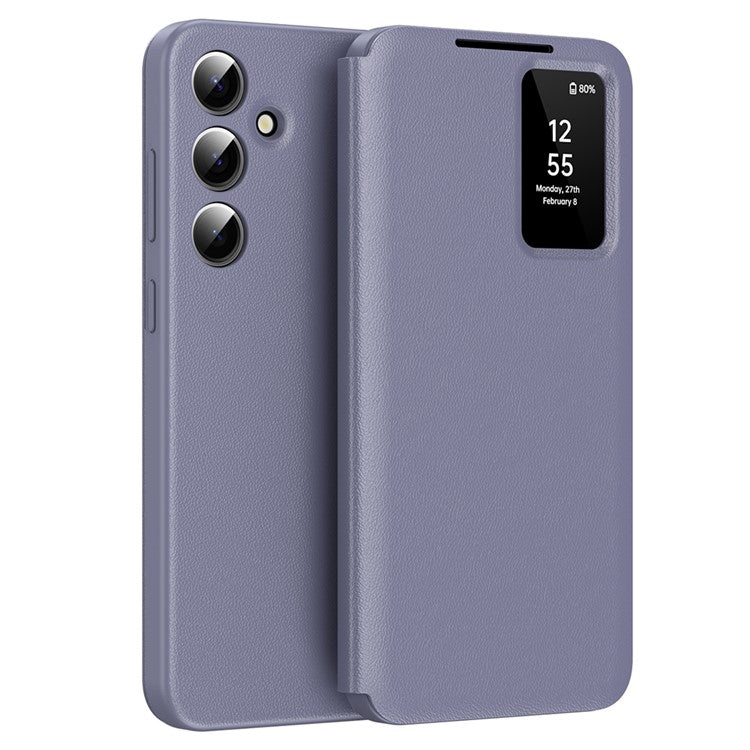 For Samsung Galaxy S24 FE Case with Card Holder Smart View Window Leather Phone Cove - TechGearPal
