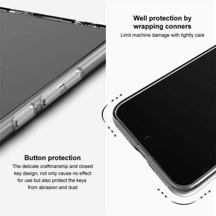 IMAK UX-5 Series For iPhone 16e Case Shockproof TPU Clear Slim Back Shell - TechGearPal