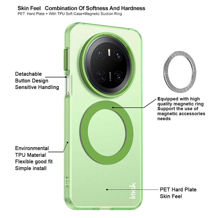 IMAK For Huawei Mate 70 Case Compatible with MagSafe Candy Color Anti Drop TPU + PET Back Cove - TechGearPal