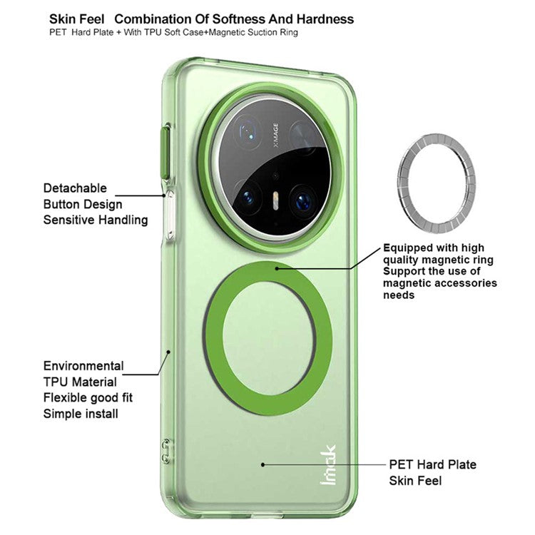 IMAK For Huawei Mate 70 Pro / Mate 70 Pro+ Case Compatible with MagSafe Candy Color Anti Drop TPU + PET Back Cove - TechGearPal