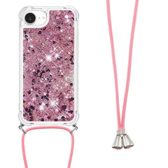 For iPhone 16e TPU Case Quicksand Design Phone Cover with Lanyard - TechGearPal