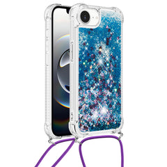 For iPhone 16e TPU Case Quicksand Design Phone Cover with Lanyard - TechGearPal
