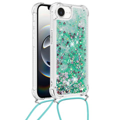 For iPhone 16e TPU Case Quicksand Design Phone Cover with Lanyard - TechGearPal