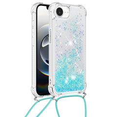 For iPhone 16e TPU Case Quicksand Design Phone Cover with Lanyard - TechGearPal