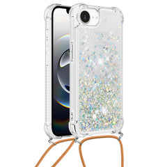 For iPhone 16e TPU Case Quicksand Design Phone Cover with Lanyard - TechGearPal